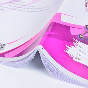 Cahier de bureau coloré personnalisé direct d'usine Cahier d'examen d'examen scolaire Cahier de point de selle de lignes horizontales verticales écologiques - Product Image 3