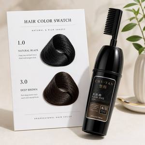 สีผมสำหรับร้านตัดผมมืออาชีพ: ยี่ห้อ Chuyan Men's Salon - ใช้งานง่าย รวดเร็ว - ขนาดใหญ่ 500 มล. แบบปั๊ม - Product Image 2