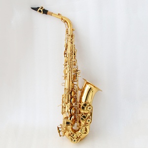 Instruments de musique de qualité supérieure, <span class=keywords><strong>saxophone</strong></span> <span class=keywords><strong>alto</strong></span> avec corps en bronze laqué clair et bouton en nacre - Product Image 1
