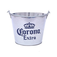 Seau à glace de bière en métal avec impression personnalisée, bas prix, OEM, 4 unités