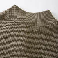 Vente en gros usine – Pull tricoté personnalisé avec logo OEM/ODM pour homme, col rond, manches longues, en coton et laine, cardigan zippé à motifs