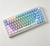 Clavier de jeu portable RGB tri-mode 61 touches, clavier mécanique blanc 60 %, vente flash