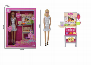 Poupée Fashiongirl en plastique, 4-6 ans, jouet de mode, ensemble de jeu de déguisement - Product Image 1