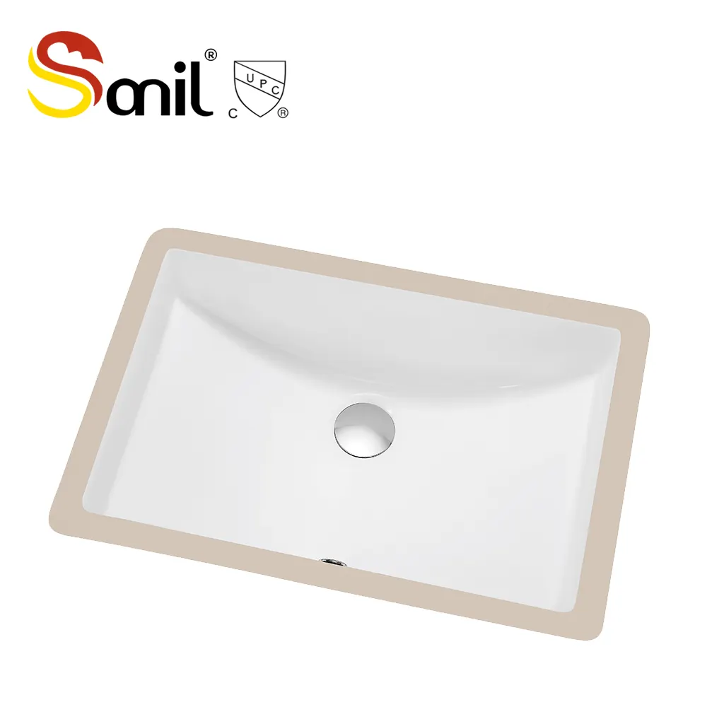 CUPC 20 "consegna veloce rettangolare in porcellana sottomontaggio lavabo bagno lavabo a mano sotto il bancone in ceramica lavandino da bagno