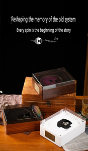 Reproductor de <span class=keywords><strong>CD</strong></span> Retro Recargable, Altavoz Inalámbrico BT5.0, Reproductor de Música Portátil para el Hogar, USB, AUX de 3.5 mm, Reproductor de <span class=keywords><strong>CD</strong></span> de Escritorio para Teléfono - Product Image 6