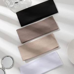 عصابة رأس رياضية عالية المرونة رقيقة بلون موحد ماصة للرطوبة وقابلة للتنفس مصنوعة من النايلون والقطن للجري واللياقة البدنية واليوغا - Product Image 2