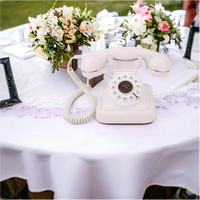 Antique Audio Vidéo Livre D'invité Téléphone Populaire Fournitures De Fête De Mariage Téléphone Filaire Cabine Rotative pour Message Audio Livre D'or