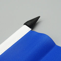 Drapeaux de bureau Haïti, drapeaux de négociation et base en plastique mini ornements de drapeau national peuvent être personnalisés journal