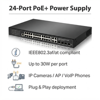 Switch PoE+ Administrado L3 de 24 Puertos Gigabit con 4*10G SFP+ Uplink, VLAN/ACL/Routing, Montaje en Rack