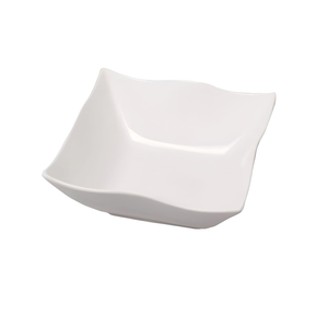 HELTON <b>DEEP</b> SQUARE PORCELAIN SALAD <b>BOWL</b> 25X25CM WHITE - Product Image 1