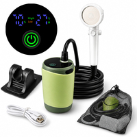 Pompe de douche électrique portable améliorée 2026, 6000 mAh, rechargeable, avec affichage numérique et modes de pulvérisation multiples