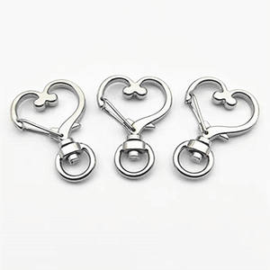 Porte-clés en alliage de Zinc en forme de cœur, 24mm x 34mm - Product Image 5