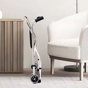 Ayudas para caminar para <span class=keywords><strong>ancianos</strong></span> de acero inoxidable plegable con <span class=keywords><strong>ruedas</strong></span> y asiento antideslizante Rollator - Product Image 6