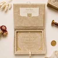 Boîte à cartes de mariage en velours créative et glamour, avec pompon doré champagne, cadeau unique pour les invités, boîte à cartes d'invitation