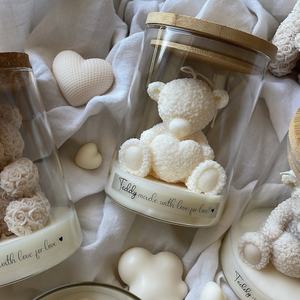 เทียนหอมถั่วเหลืองแบบกำหนดเองขายส่ง รูปทรงตุ๊กตาหมี หรูหรา สำหรับตกแต่งบ้าน - Product Image 2