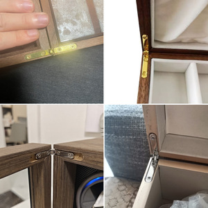 Mini bisagra en forma de L de 6x30mm, bisagra de aleación de zinc duradera para montaje en superficie, para cajas de joyería y cajas de madera - Product Image 2