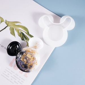 YS bricolage résine <span class=keywords><strong>moule</strong></span> Silicone cristal <span class=keywords><strong>moule</strong></span> <span class=keywords><strong>Mickey</strong></span> tête plat stockage pendule décoration décoratif miroir faisant des outils de plâtre - Product Image 1