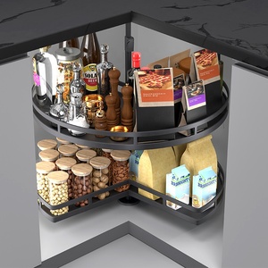Panier de rangement coulissant personnalisé au design moderne pour armoire d'angle de cuisine, accessoires de rangement de cuisine - Product Image 1