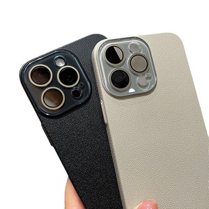 Vải mô hình da iphone15promax điện thoại di động Trường hợp với ống kính phim 14/13/12 bao gồm tất cả chống mùa thu mới - Product Image 5