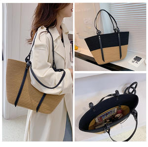 Sac à main grande capacité pour femme, idéal pour la plage et les vacances, sac à bandoulière tendance à prix de gros abordable - Product Image 6