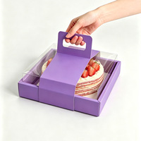 Boîte à gâteau multi-couches personnalisable avec logo, carrée/rectangulaire, pour emporter, pour fromage, mousse, chocolat, pâtisserie, boulangerie