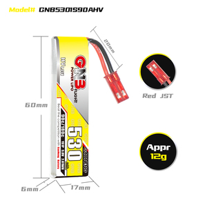 Batería LiPo GNB GAONENG 1S 3.8V HV 530mah 90C con Cable JST para Aviones RC FPV, Drones sin Escobillas, Mini Micro Whoops, PowerWhoop Quads - Product Image 4