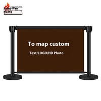 Personnalisable 1.0m PVC publicité clôture barrière tissu garde-corps événement file d'attente garde-corps écran isolation ceinture pour centre commercial
