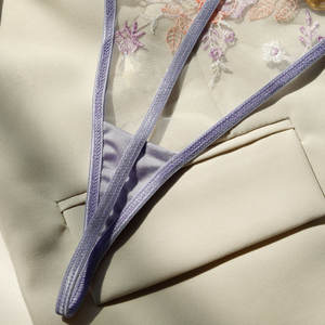 Lavendel Paarse Hoge Kwaliteit Borduurwerk Teddy Bodysuit Mesh Voorste Bandjes Luxe Lingerie Volwassen Vrouwen Sexy Combo - Product Image 4