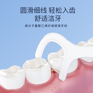 AiHuJia Palillos de hilo dental, caja de 50 piezas, desechables, para limpieza interdental - Product Image 5