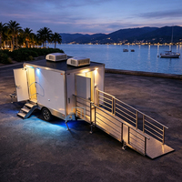 Remolque de Baño Moderno para Exteriores, Accesible para Sillas de Ruedas, con Diseño Ecológico para Personas con Discapacidad, Cumple con la Normativa ADA