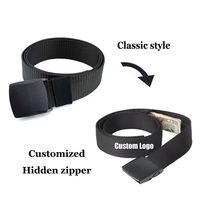 Logo personnalisé boucle en plastique décontracté noir réglable hommes formation ceintures tactiques polyester sangle toile nylon tissu ceinture