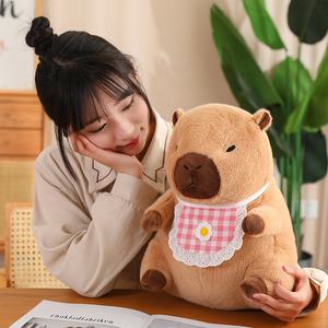 Mignon Capybara Cub poupée en peluche bavoir cochon d'inde poupée enfants oreiller poupée de chiffon - Product Image 2