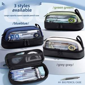 Estuche Transparente para Lápices de Gran Capacidad, Multifuncional, Unisex, para Almacenamiento de Material Escolar de Primaria y Secundaria - Product Image 4