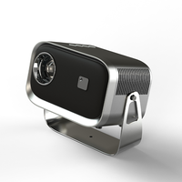 Mini projecteur portable avec lampe LED haute luminosité Système Android 9.0 Support vidéo 1080P Petite mise au point électronique