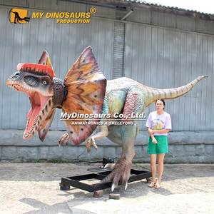 Cabeza de Dinosaurio Animatrónica Dilophosaurus de la Serie Jurásica para Halloween, Modelo AD083 de MY DINO - Product Image 5