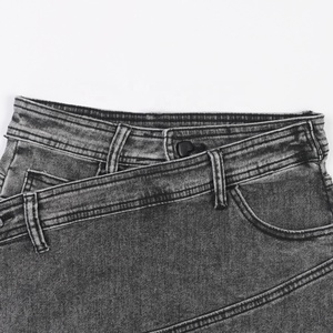 Bettergirl Wholesale New Asymmetrical Gray <strong>Culottes</strong> De Femmes Casual Jean <strong>Short</strong> Denim <strong>Shorts</strong> for Women - Product Image 4