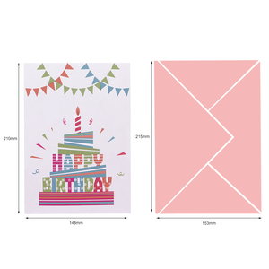 Tarjeta de Invitación 3D Pop-up de Cumpleaños WINPSHENG con Impresión Personalizada, Divertida y de Lujo, para Regalo de Amor - Product Image 2