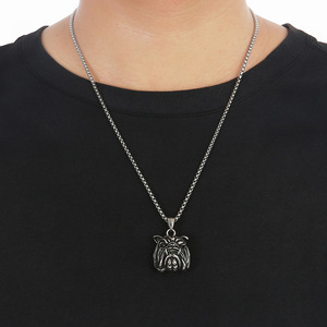 Yunnique Collier Pendentif Bouledogue en Acier Inoxydable Unisexe, Breloque Animale, Chaîne de Pull, Bijou Cadeau - Product Image 4