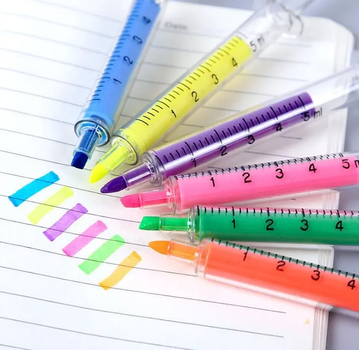 Penna evidenziatore per siringa per penne infermieristiche mediche multicolore per infermiere/medico