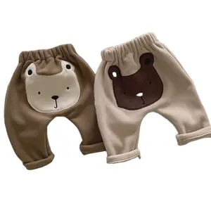 Wholesale fall winter infant toddler kids unisex solid new born girls boys hallen baby pants diaper baby boy pants