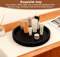 Runde Holz-Platzteller, Moderne Dekorative Servierplatten für Couchtisch, Frühstück, Getränke, Aufbewahrung, Zuhause, Hotel, Geschenke