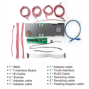 JKbms Inverter BMS 8S 16S 100A 150A 200A Active Balance CAN HEATING RS485 Deye Growatt LiFePO4 Lithium Batteries With LCD