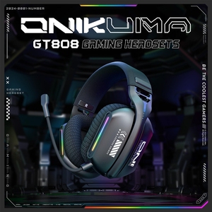 Audífonos <span class=keywords><strong>ONIKUMA</strong></span> GT808 de Conexión Rápida Trimodal Estéreo 2.4GHz con Micrófono RGB para Cibercafé, Hifi, Over-ear - Product Image 4