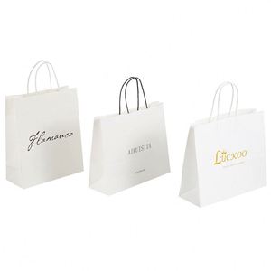 Restaurant Takeout <b>Bags</b>, Kraft Paper Handle <b>Bags</b>, Supporting Custom Sizes and Logos. - Product Image 4
