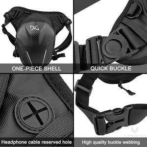LAICOBEAR, bolso de pierna para motocicleta, impermeable, para exteriores, resistente al desgaste, riñonera de fibra de carbono para motocicleta, riñonera para hombro - Product Image 5