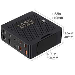 Estación de Carga USB Multi-Puerto de 145W, Hub de Carga Rápida PD + QC para Múltiples Dispositivos para Hogar/Oficina/Aula con Interruptor de Encendido/<span class=keywords><strong>Apagado</strong></span> - Product Image 6