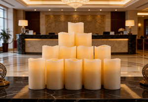 Bougies LED Zijin de qualité commerciale, blanc chaud, lot de 12, 22x150mm, piles 2AA, 100 heures <span class=keywords><strong>d</strong></span>'éclairage <span class=keywords><strong>d</strong></span>'<span class=keywords><strong>urgence</strong></span>, <span class=keywords><strong>d</strong></span>écoration personnalisée pour la maison - Product Image 2