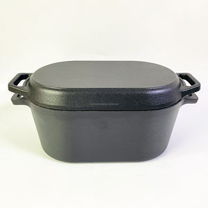 Olla Holandesa <span class=keywords><strong>de</strong></span> <span class=keywords><strong>Hierro</strong></span> <span class=keywords><strong>Fundido</strong></span> <span class=keywords><strong>de</strong></span> Forma Clásica con Tapa <span class=keywords><strong>para</strong></span> <span class=keywords><strong>Pan</strong></span>, <span class=keywords><strong>Cazuela</strong></span>, Cocina Duradera - Product Image 1