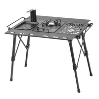 Table de pique-nique/camping/barbecue pliante en aluminium, légère, réglable en hauteur, moderne, pour l'extérieur, vente chaude, OEM