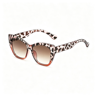 Lunettes de soleil œil de chat tendance, imprimé léopard rétro, protection UV, pour femmes, pour la plage, les fêtes et les voyages quotidiens